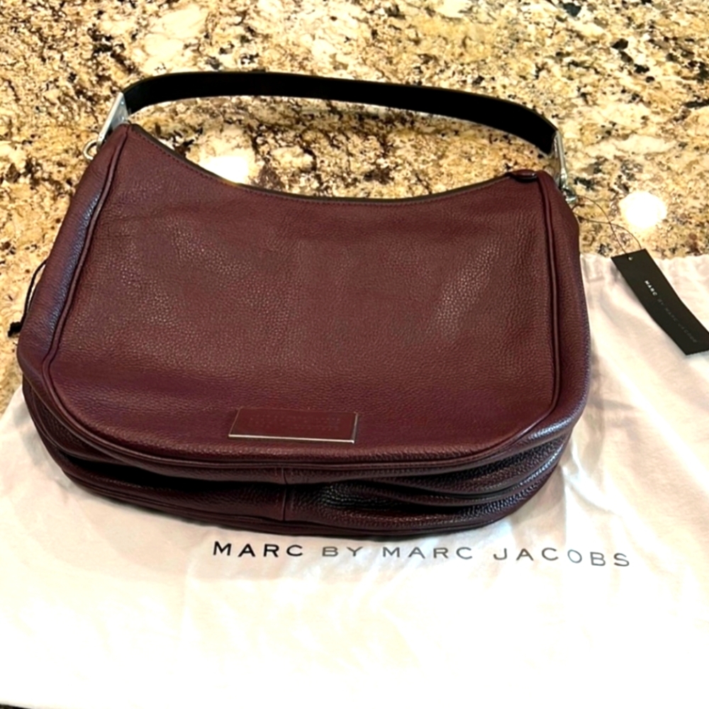 Marc by Marc Jacobs Burgundy Leather Handbag